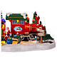 Pociąg bożonarodzeniowy z obracającą się choinką, 15x50x20 cm s3
