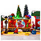 Pociąg bożonarodzeniowy z obracającą się choinką, 15x50x20 cm s5
