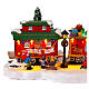 Christmas train with moving tree 15x50x20 cm s7