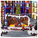 Snowy Christmas village with animated tree, 12x12x8 in s3
