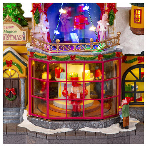 Animated toy shop Christmas village 30x20x30 cm 3