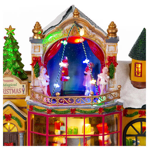 Animated toy shop Christmas village 30x20x30 cm 5