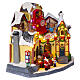 Christmas village set: toyshop with train, 10x8x12 in s6