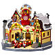 Christmas village toy shop with train 25x20x30 cm s1