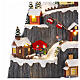 Lighted Christmas village snowy mountain 45x25x25 cm s5
