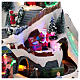 Weihnachtsdorf mit Verkaufsständen, beweglichen Zug und Fluss, 25x40x25 cm s4