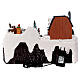 Animated Christmas village with coffee shop 25x40x25cm s7