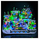 Christmas village with train and animated tree 25x30x25 cm s2