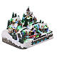 Christmas village with train and animated tree 25x30x25 cm s5