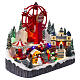 Christmas village set with big wheel, 12x14x10 in s5