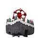 Christmas village set with big wheel, 12x14x10 in s7