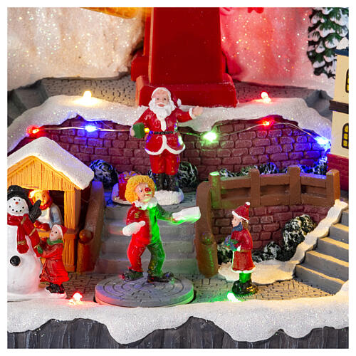 Lighted Christmas village with ferris wheel 30x35x25 cm 4