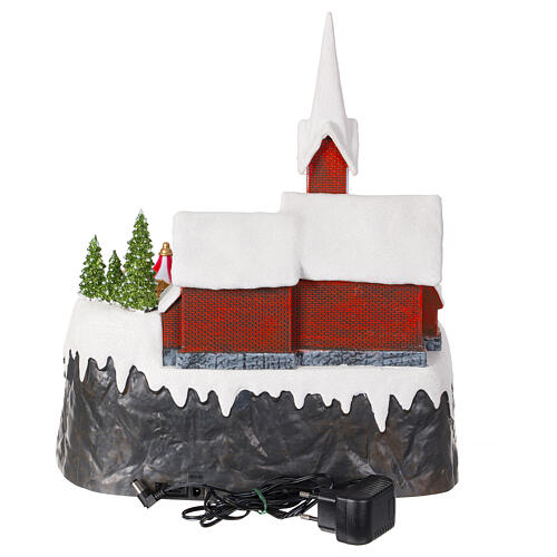 Christmas village set with waterfall 15x12x13 in 8