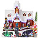 Christmas village set with waterfall 15x12x13 in s7