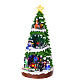Winterszene, belebter Weihnachtsbaum mit beweglichen Elementen, 50x25x25 cm s3