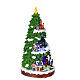 Winterszene, belebter Weihnachtsbaum mit beweglichen Elementen, 50x25x25 cm s5