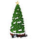 Winterszene, belebter Weihnachtsbaum mit beweglichen Elementen, 50x25x25 cm s7