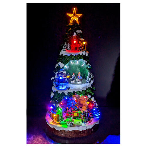 Animated Christmas tree, 20x10x10.5 in 2
