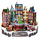 Winterszene, weihnachtlich geschmückte Stadtlandschaft und Zug, 35x30x40 cm s1