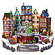 Christmas village with tree and train in the center 35x30x40 cm s1