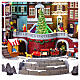 Christmas village with tree and train in the center 35x30x40 cm s2