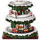 Christmas village set: Christmas tree with train in motion and Santa's sleigh, 20x10x10 in s5