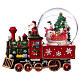 Snow globe with music, Santa Claus' train, 7x8x5 in s1