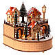 Wooden Christmas village scene with lights 20x20x20 s4
