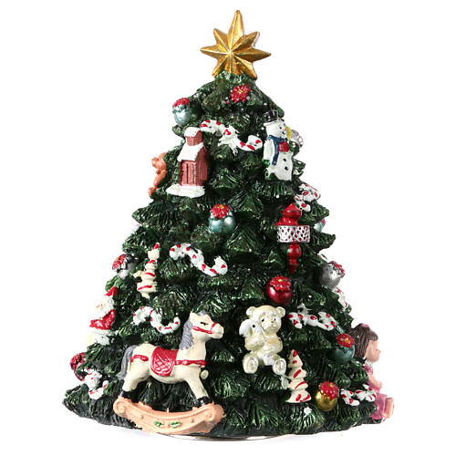 Spieluhr, Weihnachtsbaum, 15x15x15 cm 8