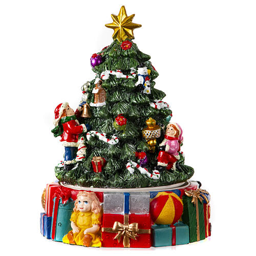 Carillón árbol Navidad con melodía 15x15x15 cm 1