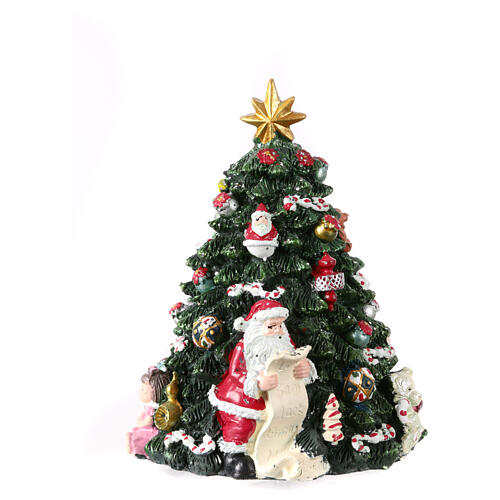 Carillón árbol Navidad con melodía 15x15x15 cm 5