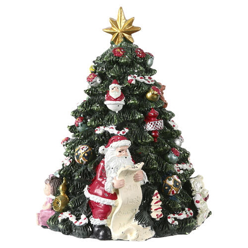 Carillón árbol Navidad con melodía 15x15x15 cm 1