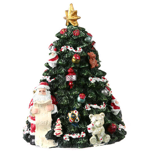 Caixa de música árvore de Natal 15x15x15 cm 6