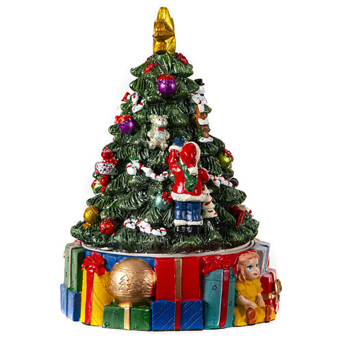 Christmas tree music box with melody 15x15x15cm 4