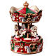 Christmas music box, red and green merry-go-round, 6x4x4 in s1