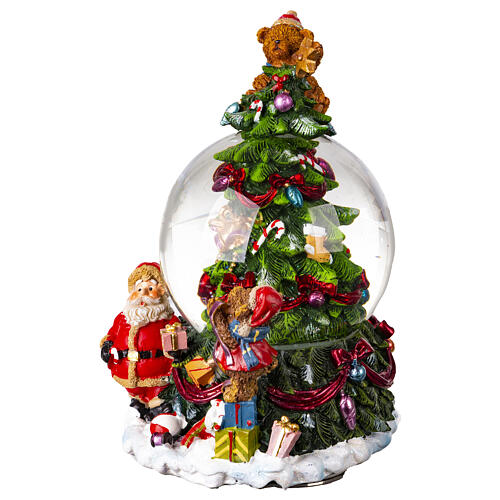 Schneekugel und Spieluhr, Weihnachtsbaum, 20x10x10 cm 3