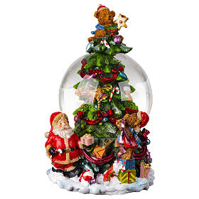 Christmas tree snow globe with music box 20x10x10 cm