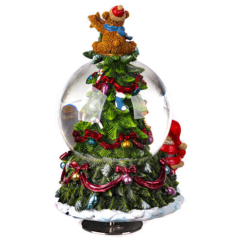 Christmas tree snow globe with music box 20x10x10 cm 5
