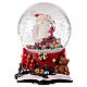 Snow globe with Santa Claus and decorated base, 6x4 in s2