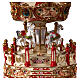 White and red music box, merry-go-round, 6x5x5 in s2