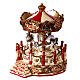 White and red music box, merry-go-round, 6x5x5 in s3