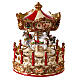 White red carousel horse music box 15x15x15 cm s6