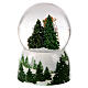 Globo de Neve São Nicolau com pinheiros 15x15x10 cm s5