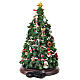 Sapin de Noël 35x20x20 cm pivotant lumières LED et musique s6