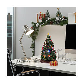 Albero di Natale 35x20x20 ruotante luci led melodia