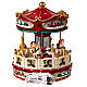 Christmas carousel, red and white, music box, 10x8x8 in s5
