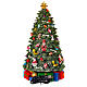 Spinning Christmas tree with music box and lights, 14x8x8 in s5