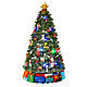Caixa de música árvore de Natal que roda 35x20x20 cm múscia e luzes s1