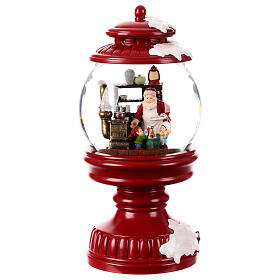 Snow globe with music box, Santa Claus, 12x6x6 in