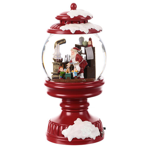 Esfera de vidrio carillón Papá Noel 30x15x15 cm 3
